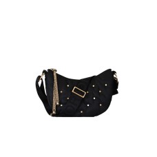 BORBONESE LUNA BAG MINI DA DONNA NERO/OP NATURAL IN NYLON 