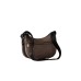 BORBONESE LUNA BAG SMALL CON STAMPA OP NATURAL/BLACK IN NYLON DA DONNA 