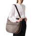 BORBONESE LUNA BAG MEDIUM A TRACOLLA CON STAMPA OP NATURAL/BLACK IN NYLON DA DONNA 