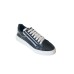 VALENTINO SNEAKER IN LEATHER TOTAL BLACK CON ZIP E LOGO LETTERING