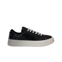 GCDS SNEAKER UNISEX BLACK MONOGRAM ALL OVER TONO SU TONO IN VERNICE	