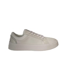 GCDS SNEAKER UNISEX IN LEATHER TOTAL WHITE 