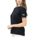 GCDS ESSENTIALS T-SHIRT A MANICA CORTA IN COTONE BLACK UNISEX CON LOGO LETTERING SULLA MANICA 