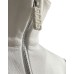 GCDS ESSENTIALSFELPA MEZZA ZIP UNISEX IN COTONE WHITE