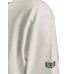 GCDS ESSENTIALS FELPA GIROCOLLO UNISEX IN COTONE WHITE