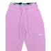 GCDS ESSENTIALS PANTALONE JOGGERS IN COTONE PINK CON ELASTICO IN VITA WHITE E LOGO LETTERING BLACK	