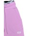 GCDS ESSENTIALS PANTALONE JOGGERS IN COTONE PINK CON ELASTICO IN VITA WHITE E LOGO LETTERING BLACK	