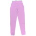 GCDS ESSENTIALS PANTALONE JOGGERS IN COTONE PINK CON ELASTICO IN VITA WHITE E LOGO LETTERING BLACK	