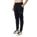 GCDS ESSENTIALS PANTALONE JOGGERS IN COTONE BLACK UNISEX CON ELASTICO WHITE IN VITA CON LOGO LETTERING BLACK