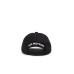 GCDS ESSENTIAL CAPPELLO DA BASEBALL IN GABARDINA DI COTONE UNISEX BLACK CON LOGO LETTERING GCDS RICAMATO WHITE