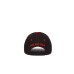 GCDS ESSENTIAL CAPPELLO DA BASEBALL IN GABARDINA DI COTONE UNISEX BLACK CON LOGO LETTERING GCDS RICAMATO RED