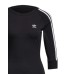 Adidas Originals Vestito nero in cotone con logo lettering 