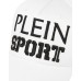 PLEIN SPORT CAPPELLO BASEBALL WHITE CON MAXI LOGO LETTERING RICAMATO BLACK