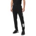 PLEIN SPORT PANTALONE JOGGING IN MISTO COTONE BLACK CON LOGO LETTERING WHITE E BARCODE