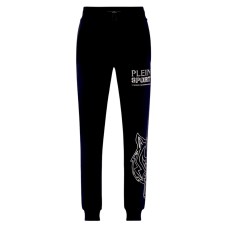 PLEIN SPORT PANTALONE JOGGING IN MISTO COTONE BLACK TIGER