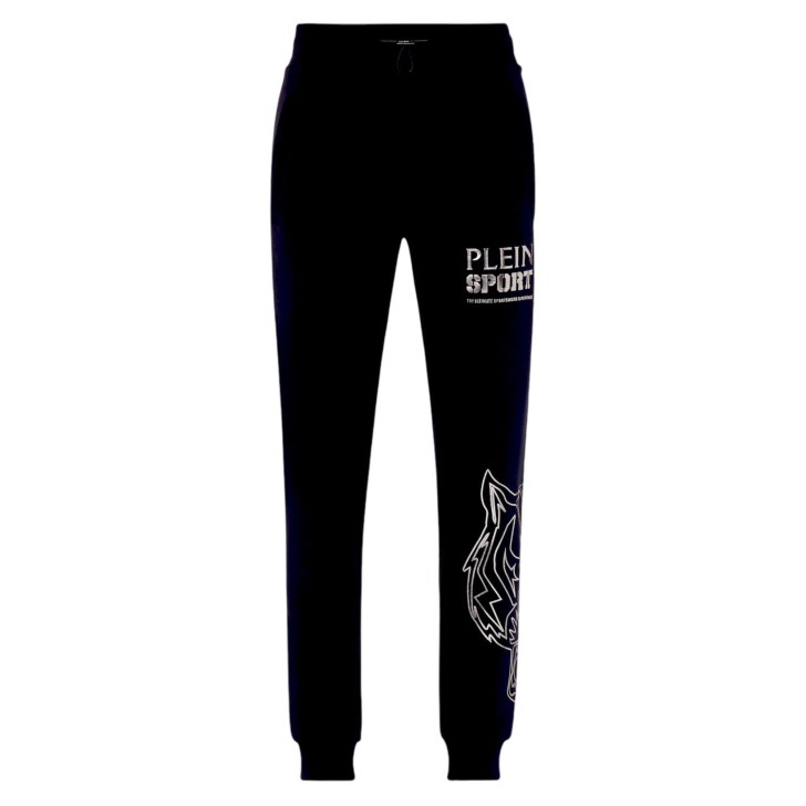 PLEIN SPORT PANTALONE JOGGING IN MISTO COTONE BLACK TIGER