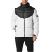 PLEIN SPORT JACKET BOMBER OVERSIZE PUFFERED BICOLOR BLACK WHITE IN NYLON 