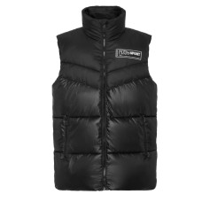 PLEIN SPORT GILET OVERSIZE IN NYOLN PUFFERED BLACK