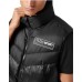 PLEIN SPORT GILET OVERSIZE IN NYOLN PUFFERED BLACK