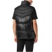 PLEIN SPORT GILET OVERSIZE IN NYOLN PUFFERED BLACK