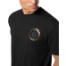 PLEIN SPORT T-SHIRT BLACK  TIGER A MANICA CORTA IN JERSEY DI MISTO COTONE 