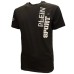 PLEIN SPORT T-SHIRT IN JERSEY DI COTONE BLACK A MANICA CORTA CON MAXI LOGO LETTERING 