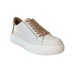 ALEXANDER SMITH ECO-GREENWICH SNEAKER IN LEATHER WHITE E GOLD LAMINATO