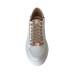 ALEXANDER SMITH ECO-GREENWICH SNEAKER IN LEATHER WHITE E GOLD LAMINATO