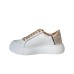 ALEXANDER SMITH ECO-GREENWICH SNEAKER IN LEATHER WHITE E GOLD LAMINATO