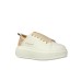 ALEXANDER SMITH ECO WEMBLEY HIGH WOMAN SNEAKER IN LEATHER WHITE NUDE