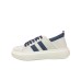 ALEXANDER SMITH ECO WEMBLEY MAN SNEAKER IN LEATHER WHITE E BLUE