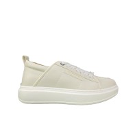 ALEXANDER SMITH ECO WEMBLEY MAN SNEAKER IN LEATHER OFF WHITE