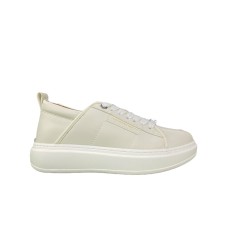 ALEXANDER SMITH ECO WEMBLEY MAN SNEAKER IN LEATHER OFF WHITE