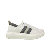 ALEXANDER SMITH ECO WEMBLEY MAN SNEAKER IN LEATHER WHITE SMOKE GREY 