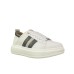 ALEXANDER SMITH ECO WEMBLEY MAN SNEAKER IN LEATHER WHITE SMOKE GREY 