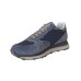 ALBERTO GUARDIANI SNEAKER IN SUEDE E TELA BLUE  DA UOMO