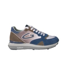 ALBERTO GUARDIANI SNEAKER IN SUEDE E NYLON GREY GREEN E BLUE DA UOMO 