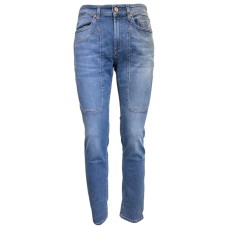 JECKERSON JEANS JOHN 5 TASCHE SLIM DA UOMO CON TOPPE 