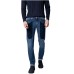 ﻿JECKERSON JEANS JOHN 5 TASCHE SLIM DA UOMO CON TOPPE IN ALCANTARA BLU 