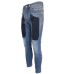 JECKERSON JEANS JAMES 5 TASCHE SKINNY DA UOMO CON TOPPE IN ALCANTARA BLU