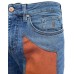 ﻿JECKERSON JEANS JAMES 5 TASCHE SKINNY DA UOMO CON TOPPE IN ALCANTARA RUGGINE 