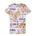 Versace Jeans Couture T-shirt Bianca a manica corta con Logo Couture All Over
