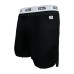 GCDS ESSENTIALS BOXER DA MARE BLACK CON ELASTICO WHITE IN VITA CON LOGO LETTERING BLACK