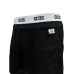 GCDS ESSENTIALS BOXER DA MARE BLACK CON ELASTICO WHITE IN VITA CON LOGO LETTERING BLACK