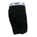 GCDS ESSENTIALS BOXER DA MARE BLACK CON ELASTICO WHITE IN VITA CON LOGO LETTERING BLACK