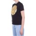 VERSACE JEANS COUTURE T-SHIRT NERA CON STAMPA ORO DA DONNA. 