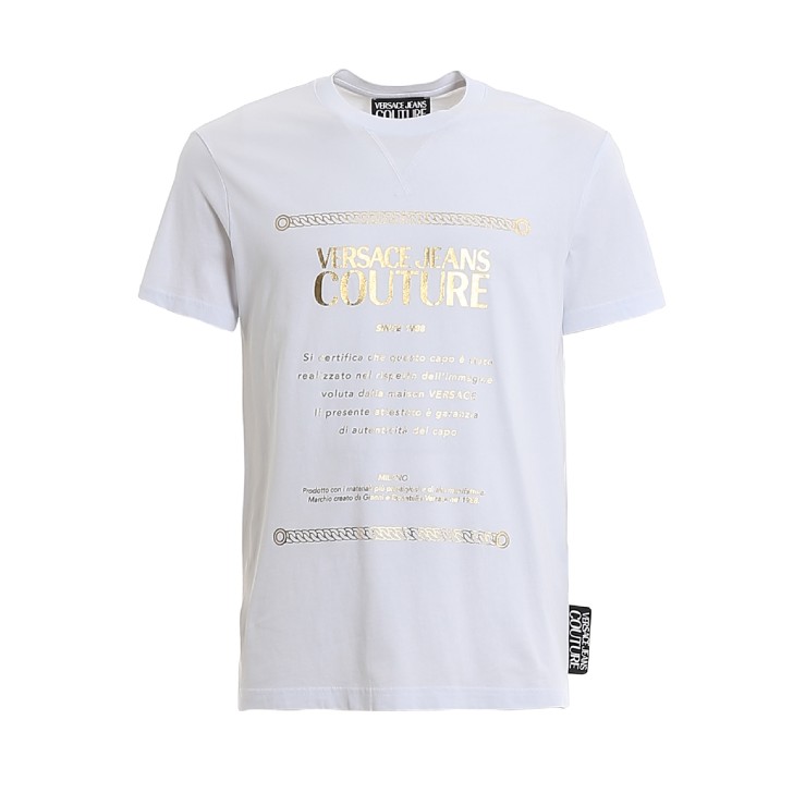 Versace Jeans Couture T-shirt da Uomo bianca con logo