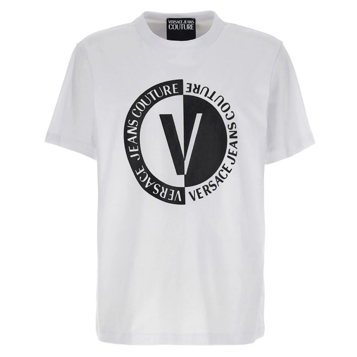Versace Jeans Couture T-shirt da Uomo a girocollo Bianca 