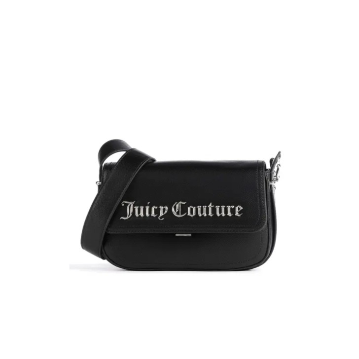 Juicy Couture borsa a tracolla nera con logo nella parte anteriore