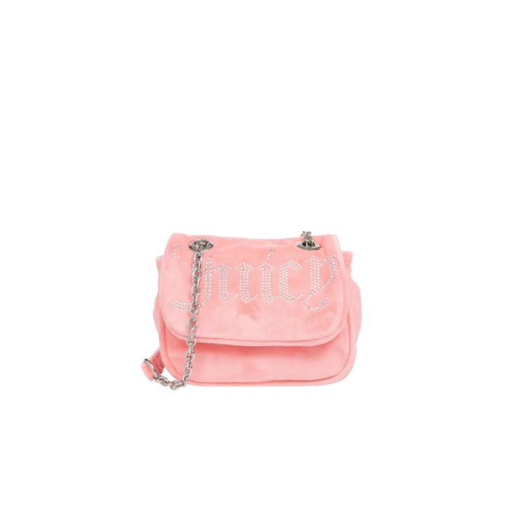 Juicy Couture Borsa a spalla rosa con logo